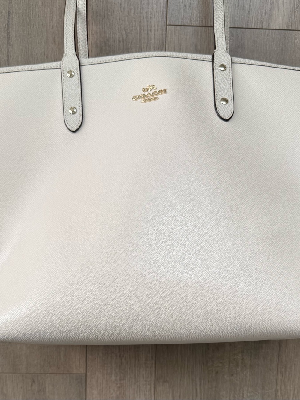 Coach Off-White Reversible Leather Tote Bag - Picture 5 of 9